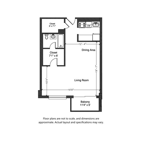 0x1 560sf Floor Plan 8200W